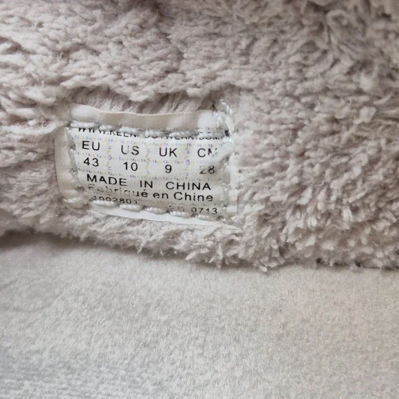 KEEN.CUSH Slippers Shoes Mens Size 10 Black Quilted Faux Fur Slip-On Lined - Picture 10 of 10